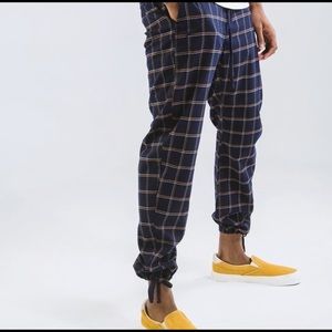 Publish plaid trouser jogger in blue size 34